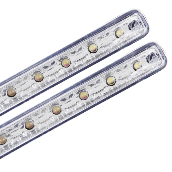 NEW GALAXY Дневные ходовые огни, LED 8шт., пласт. корп., 158мм, 12V, белый, 2шт.