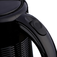 Чайник электрический 1,7л, 1850Вт, скрытый нагр. элемент, рифлёный черный пластик.