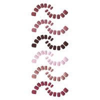Набор накладных ногтей 24шт + клеевые пластины 24шт, 6 цветов