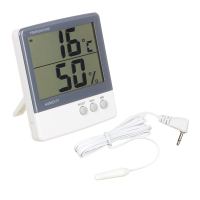 Термометр электронный 2 режима, с уличным датчиком, пластик, 10,8x10см, HTC-3