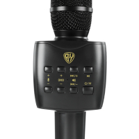 Колонка-микрофон беспроводная КАРАОКЕ, 5 Вт, 1200мач, динамик, меню настроек, черный
