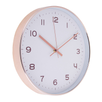 Часы настенные круглые, пластиковая оправа и стеклянная линза, d30 см., арт08-50