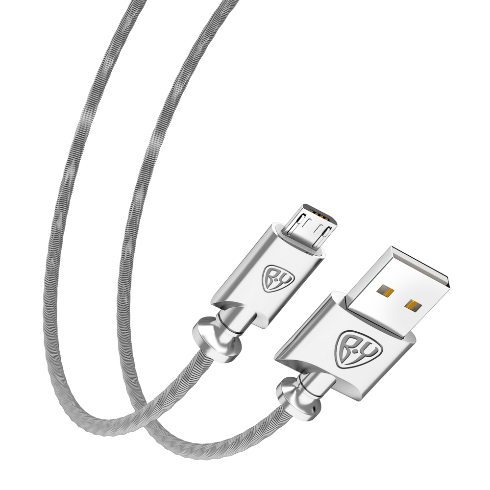 BY Кабель для зарядки Metall Micro USB, 1м, 3A, QC 3.0, металл