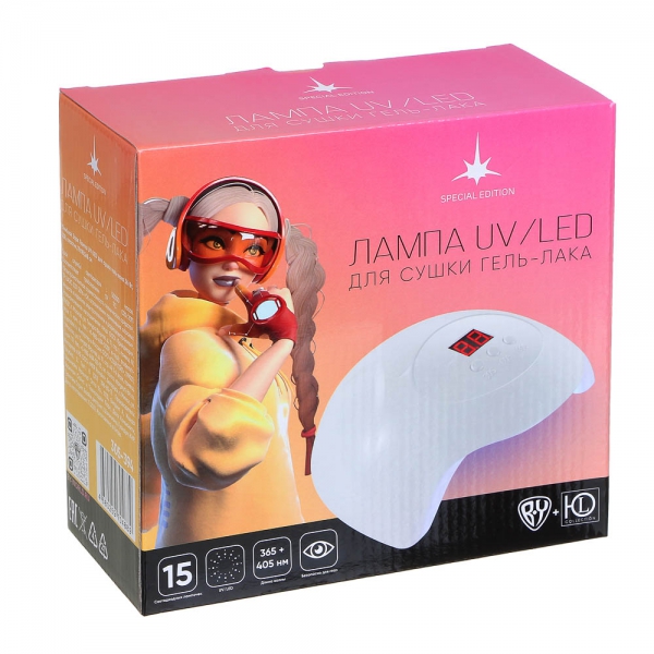 ЮНИLOOK Заря Лампа UV/LED для сушки гель-лака 36W, USB, пластик, 19x18,5x8см