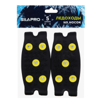 SILAPRO Ледоходы на носок, 10х4.5см, 5 шипов, силикон, пластик, металл