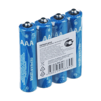 Батарейки 4шт, тип АAA, солевые, пленка