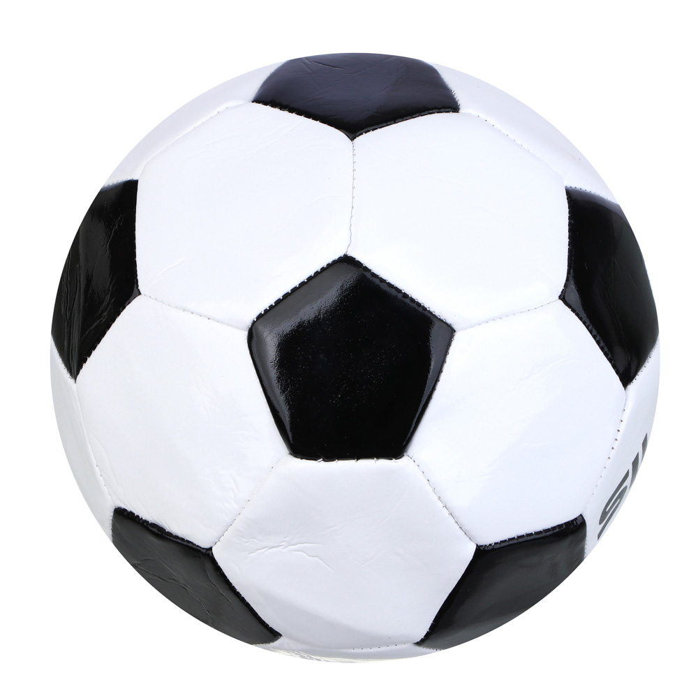 Мяч футбольный 2 сл, р.5, 22см, ПВХ 1.5мм,черно-белый, 260гр (+-10%)