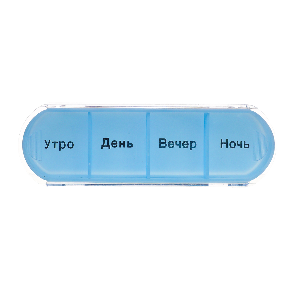 VETTA Бокс для хранения таблеток, 7 блоков по 4 отделения, пластик, 11,5х4,5x13 см