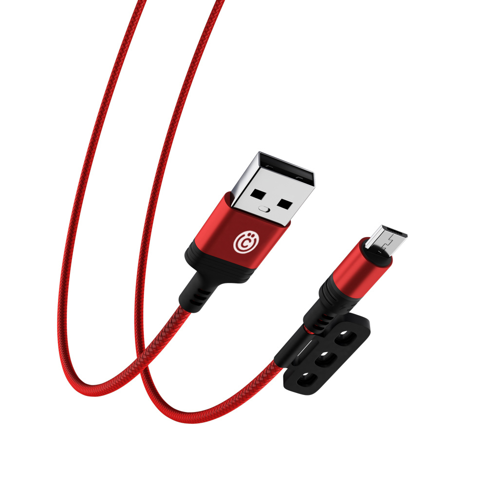 ВСЁГАЗИН Кабель для зарядки Магнитный 3 в 1, iP/Micro USB/Type-C, 1м, 2.1А, красный