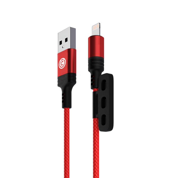 ВСЁГАЗИН Кабель для зарядки Магнитный 3 в 1, iP/Micro USB/Type-C, 1м, 2.1А, красный