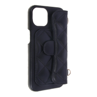 Чехол для смартфона Дизайн, iP - 11 черный, фэшн, цепочка c черной кожей и кулоном