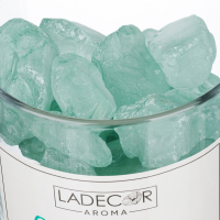 LADECOR Набор аромакристаллы в стакане 9х10см и аромамасло 10мл, 4 вида