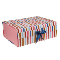 Коробка подарочная складная с лентой, 33x25x12 см