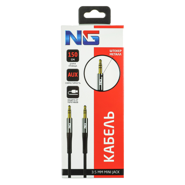 ЕРМАК Кабель mini jack 3.5 mm - mini jack 3.5 mm, 1.5 м
