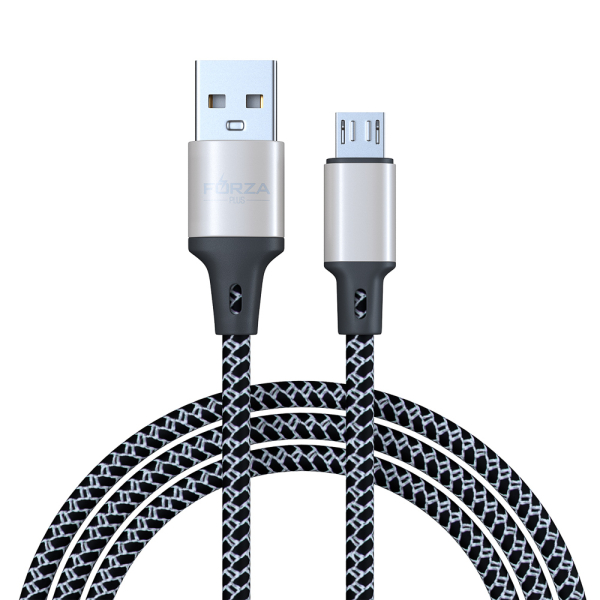 FORZA Кабель для зарядки Футбол Micro USB, 1м, 2А, 2 цвета, пакет