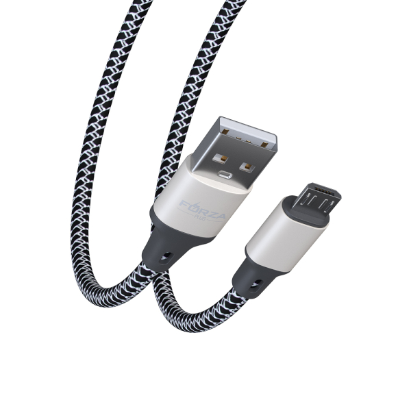 FORZA Кабель для зарядки Футбол Micro USB, 1м, 2А, 2 цвета, пакет