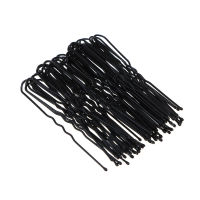 Шпильки для волос 50шт, металл, 6см, черный, ACS-29