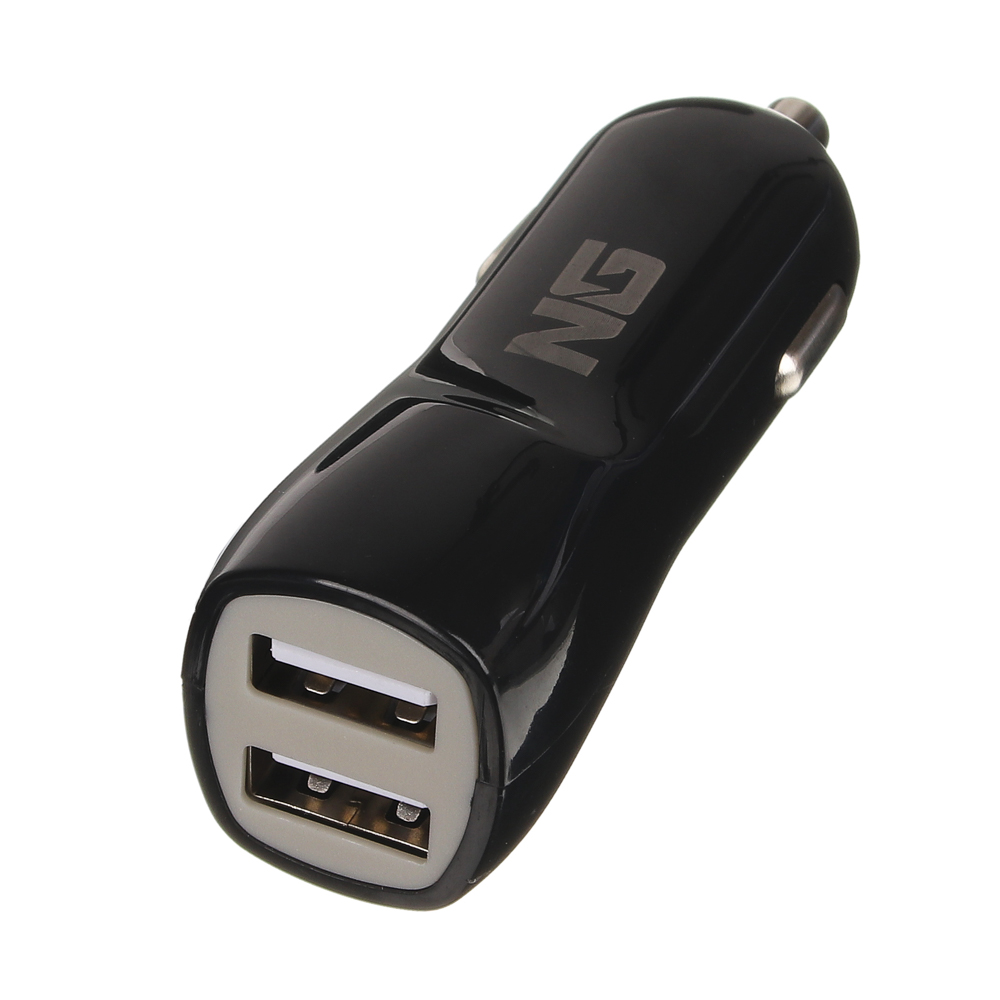 ЕРМАК Устройство зарядное автомобильное, 2xUSB, 2A, 12/24В пластик