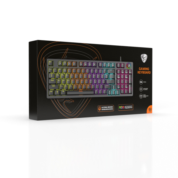 BY Игровая клавиатура проводная механическая Scutum FULL SIZE 96 кл., Outemu 