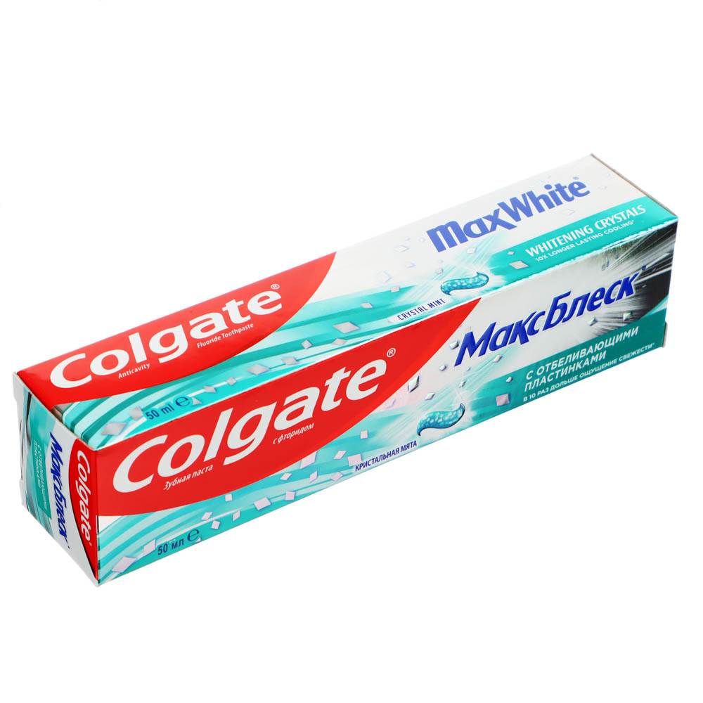 Зубная паста COLGATE Максимальный блеск, 50 мл