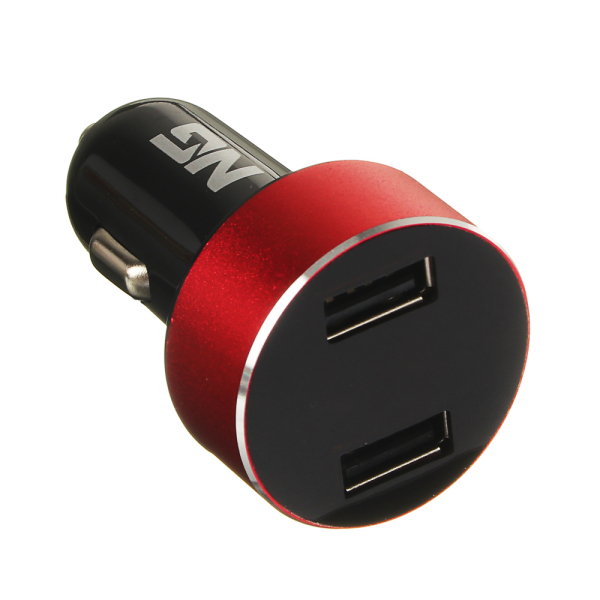 NG Зарядное устройство в авто с дисплеем, 2xUSB, 2.4A, блистер, пластик