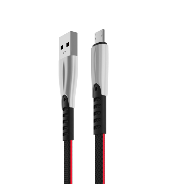 BY Кабель для зарядки Кобра Micro USB, 1м, 3А, чёрный