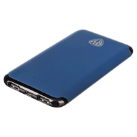 Аккумулятор мобильный, 6000 мАч, 2xUSB, 2А, покрытие Soft-touch, синий