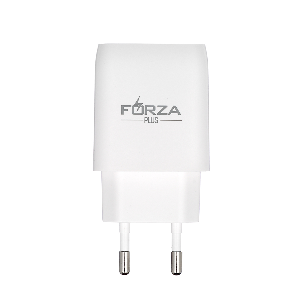 FORZA Сетевое зарядное устройство Стандарт, 2xUSB, 2А, 5В, Белый