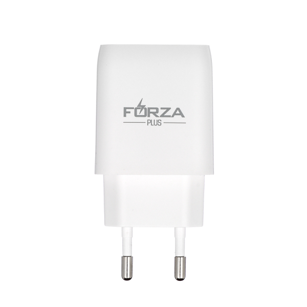 FORZA Сетевое зарядное устройство Стандарт, 2xUSB, 2А, 5В, Белый