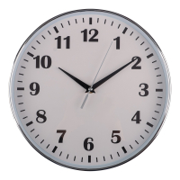 Часы настенные круглые, пластик, d30 см, 1xAA, арт.06-8
