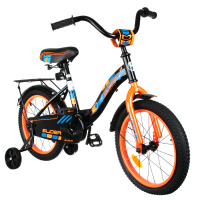 Велосипед 2-х кол. Slider, цв. черн/оран неон, D' 16, вес 8,9 кг, сталь, в/к 90*19*43 см, IT106089