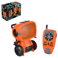 Игрушка РУ в виде робота-шпиона с рацией, 27МГц, ABS, 6хААА, движ., свет,звук, 25x11x18,5см