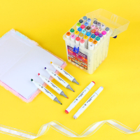 Набор маркеров худож., 36 цветов, 2-сторонний (скошенный 6мм + круглый 2мм), в пластиковом боксе