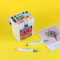 Набор маркеров худож., 36 цветов, 2-сторонний (скошенный 6мм + круглый 2мм), в пластиковом боксе