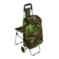 Тележка+сумка со стулом, сумка до 30кг, 31л, стул до 120кг, 44x94x26см, брезент, колеса d16см