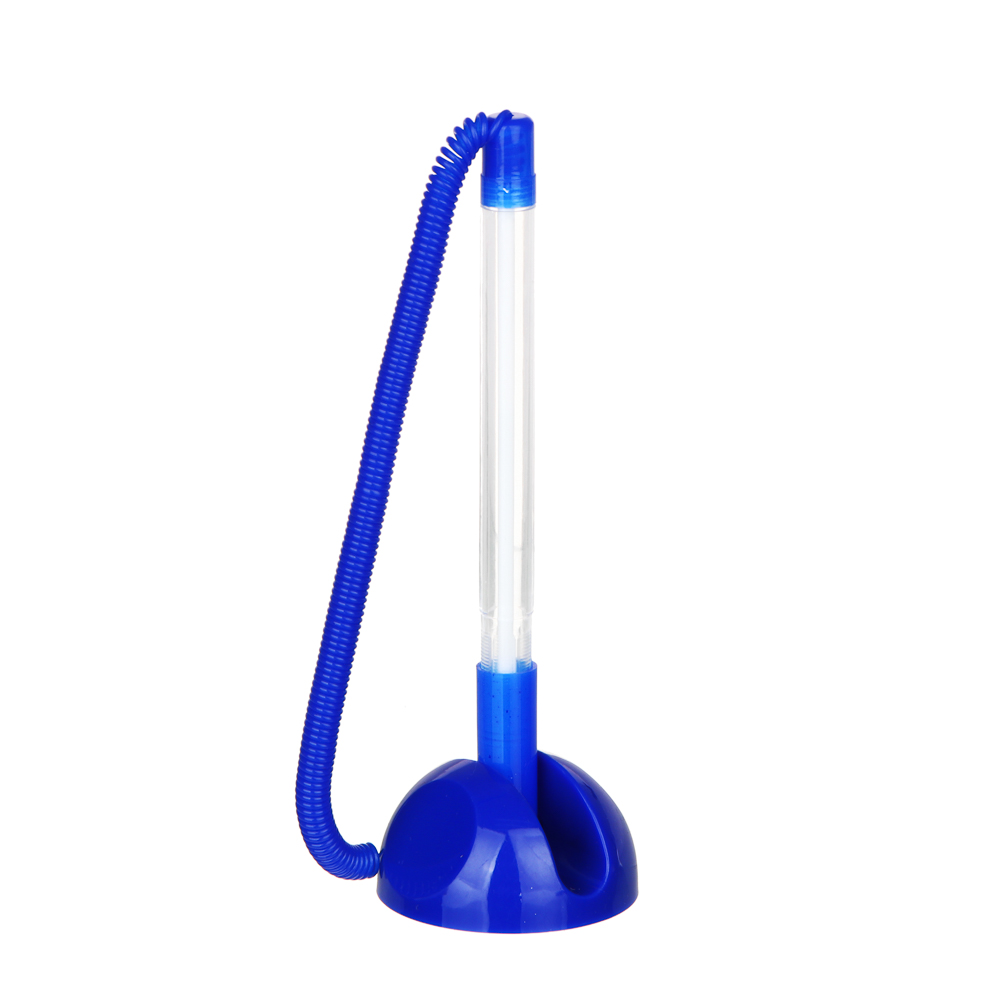 Ручка шариковая настольная, синяя, 0,7мм, синий корпус