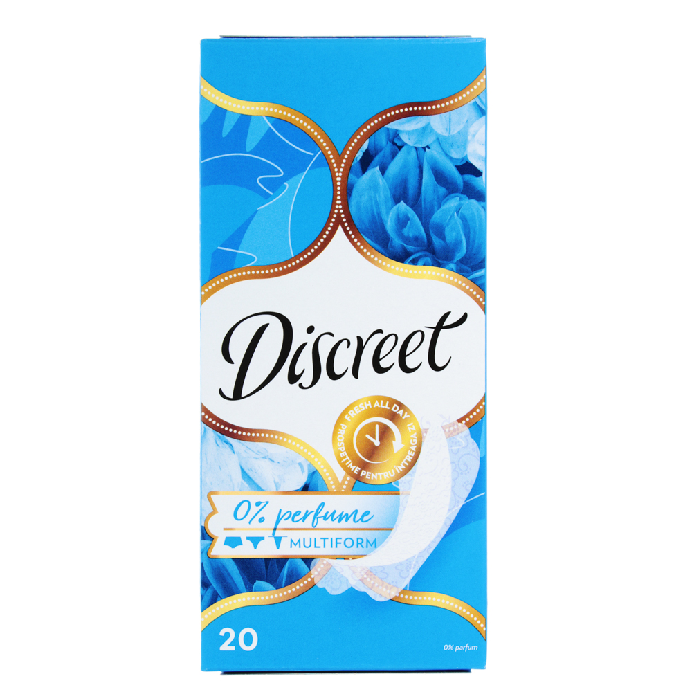 Прокладки ежедневные DISCREET 3 вида, к/у, 20шт