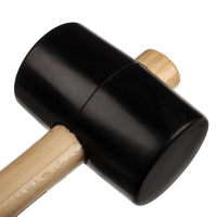 Киянка резиновая, 910 г, черная резина, деревянная рукоятка