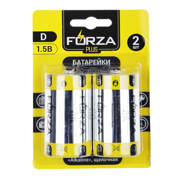 FORZA Батарейки 2шт, тип D, 