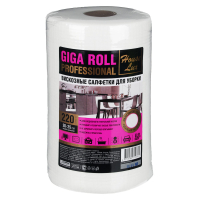 Салфетки-полотенца GIGA ROLL универсальные с теснением 220 шт. в рулоне,  25x20, спанлейс