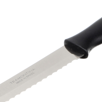Нож для хлеба 18см, черная ручка 23082/007