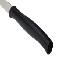 Нож для хлеба 18см, черная ручка 23082/007