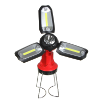 Фонарь светильник, 1 LED, 3 COB, 800мАч, USB, 15х8.5х8.5см, 6 режимов, пластик
