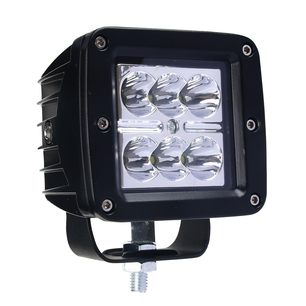 Фара светодиодная 18W (6 Cree), направленный поток, белый свет