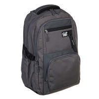 Рюкзак универсальный 45x30x20см, 2 отд., 4 карм., сетчатая спинка, ручка, фактурный ПЭ, серый