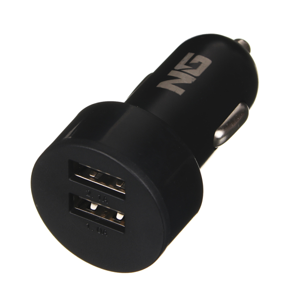 NG Устройство зарядное автомобильное, 2xUSB, 2А, 12/24В, пластик