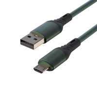 Кабель для зарядки Карнавал Micro USB, 1м, 2.4А, зеленый