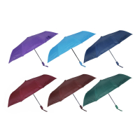 Зонт женский, полуавтомат, сплав, пластик, полиэстер, 55см, 8 спиц, 6 цветов