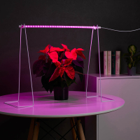 Светильник светодиодный для растений, 32LED, фиолетовый, 54х2.4х1.3см, 8Вт, 220В, ABS