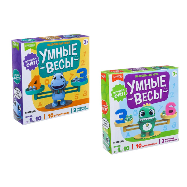 ИГРОЛЕНД Игра настольная «Умные весы», ABS, PS, 19,7х19,5х4,5см, 2 дизайна